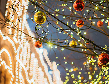 Schöne Weihnachtsbeleuchtung